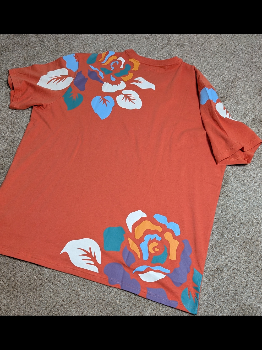 Staple Pigeon Floral Graphic T Shirt 3XL Orange Streetwear - Picture 13 of 16